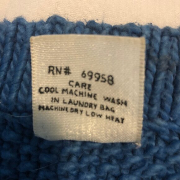 Las Manos Hand Knit 100% Cotton Sweater (L) - Picture 9 of 9